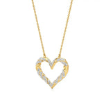 Sneh | Round Lab Grown Diamonds Twisted Heart Pendant - Nivara