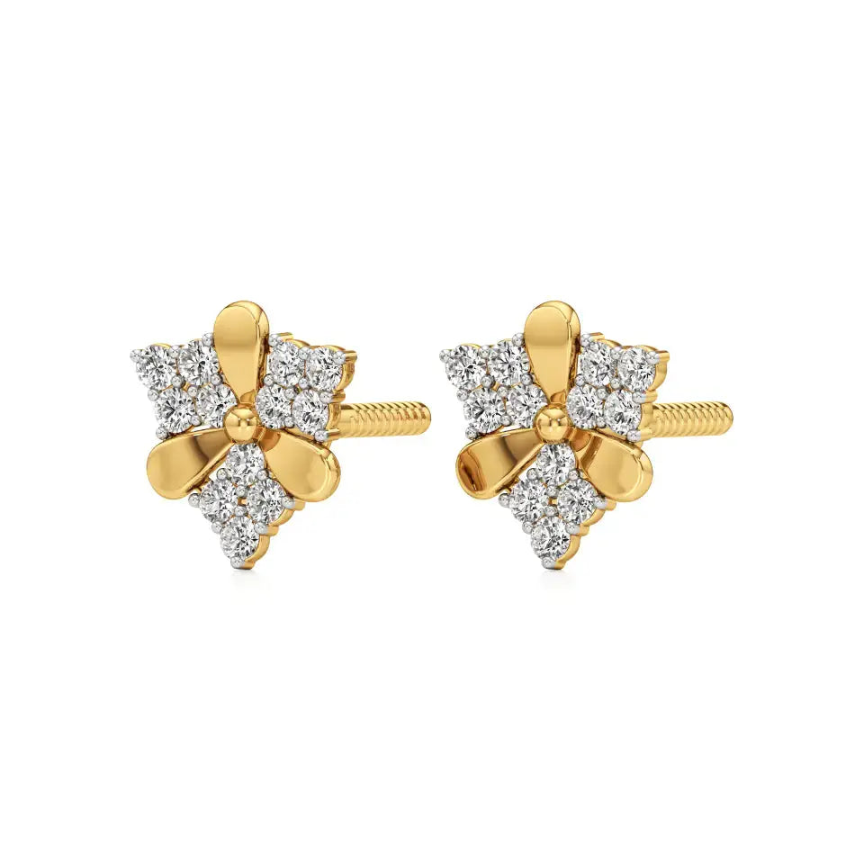 Flora | Round Lab-Grown Diamonds Clustered Studs - Nivara