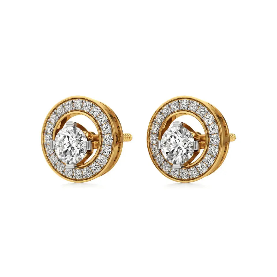 Mira | Round Lab-Grown Diamonds Halo Studs - Nivara