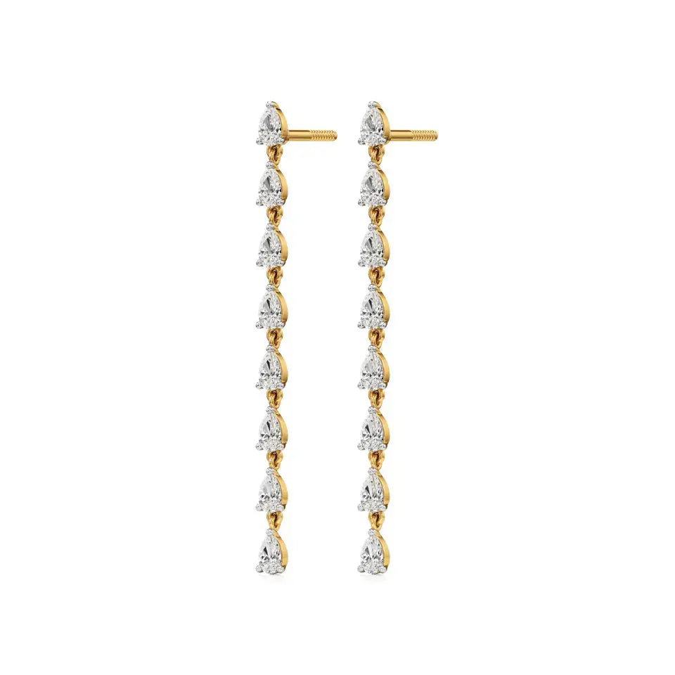 Mode | Pear Lab-Grown Diamonds Dangler Earrings - Nivara