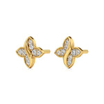 Flora | Round Lab-Grown Diamonds Floral Studs - Nivara