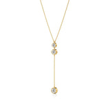 Amora | Round Lab Grown Diamond Bezel Setting Necklace - Nivara