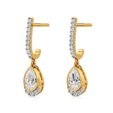 Amaya | Oval & Round Lab-Grown Diamond Dangle Earrings