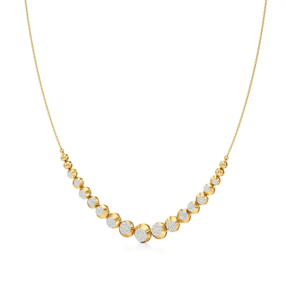Mode | Elegant Round Lab Grown Diamond Necklace - Nivara
