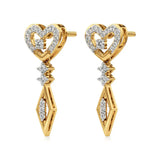 Sneh | Round Lab-Grown Diamonds Dangle Earrings - Nivara