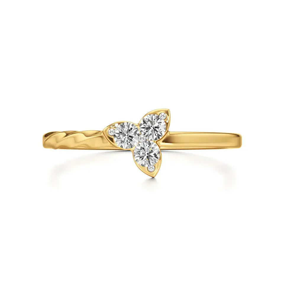 Flora | Lab-Grown Diamond Three-Stone Ring - Nivara