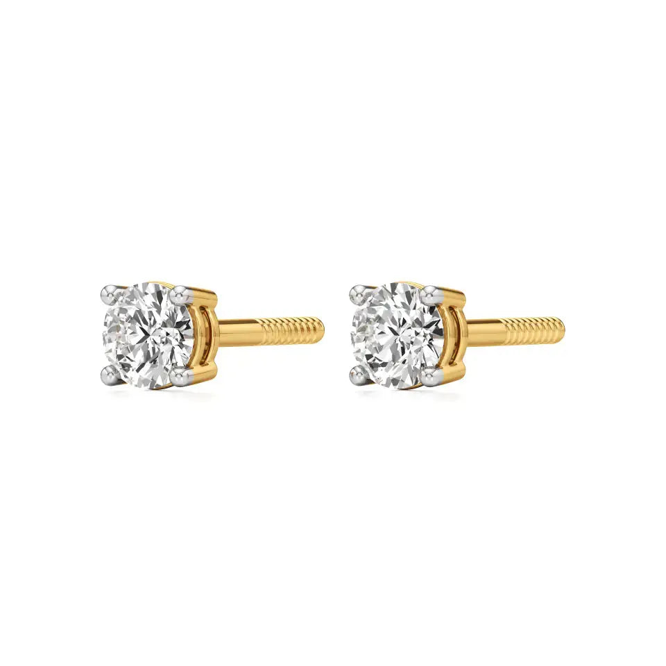 Thea | 4-Prong Round Lab-Grown Diamond Stud - Nivara