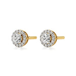 Mira | Round Lab-Grown Diamonds with Halo Studs - Nivara