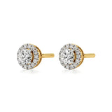 Mira | Round Lab-Grown Diamonds with Halo Studs - Nivara