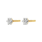 Rayna | 6-Prong Studs with Round Lab-Grown Diamond - Nivara