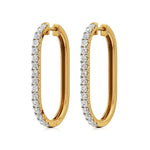 Mode | Round Lab-Grown Diamond Sleek Hoop Earrings - Nivara