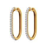 Mode | Round Lab-Grown Diamond Sleek Hoop Earrings - Nivara