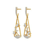 Flora | Pear & Round Lab-Grown Diamond Dangle Earrings - Nivara
