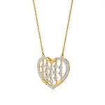 Sneh | Elegant Round Lab Grown Diamonds Heart Pendant - Nivara