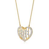 Sneh | Elegant Round Lab Grown Diamonds Heart Pendant - Nivara