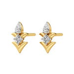Mode | Round and Pear Duo Lab-Grown Diamond Studs - Nivara