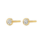 Mirage | Round Lab-Grown Diamond Studs with Bezel Setting - Nivara