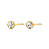 Mirage | Round Lab-Grown Diamond Studs with Bezel Setting - Nivara