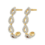 Jess | Round Lab-Grown Diamonds J-Shaped Hoops - Nivara