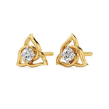 Flora | Round Solitaire Lab-Grown Diamond Studs - Nivara