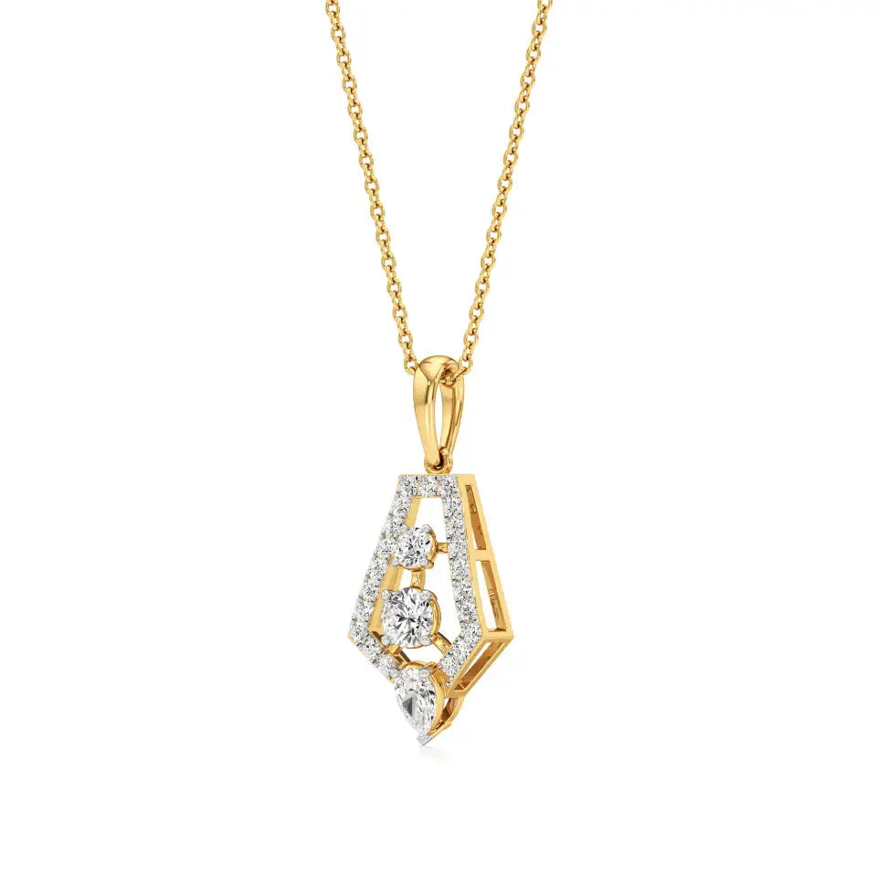 Mode | Pear & Round Lab Grown Diamonds Pendant - Nivara