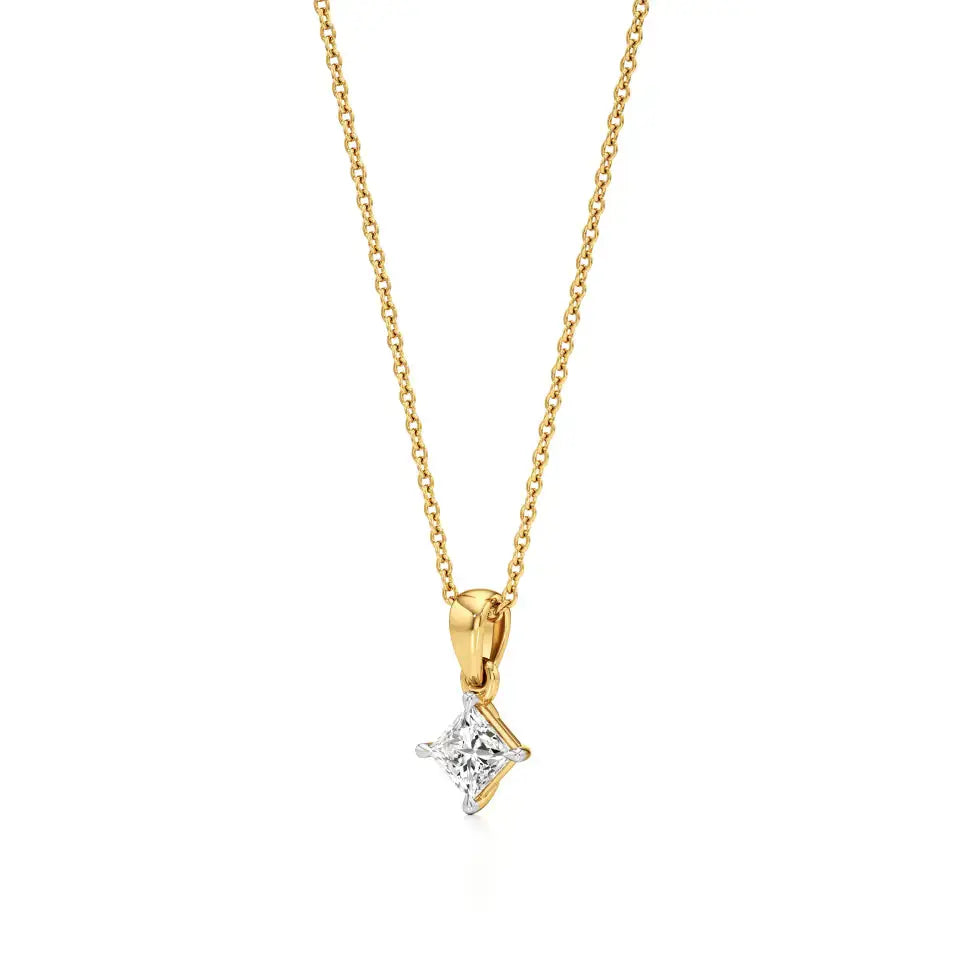 Thea | Princess-Cut Solitaire Lab Grown Diamond Pendant - Nivara
