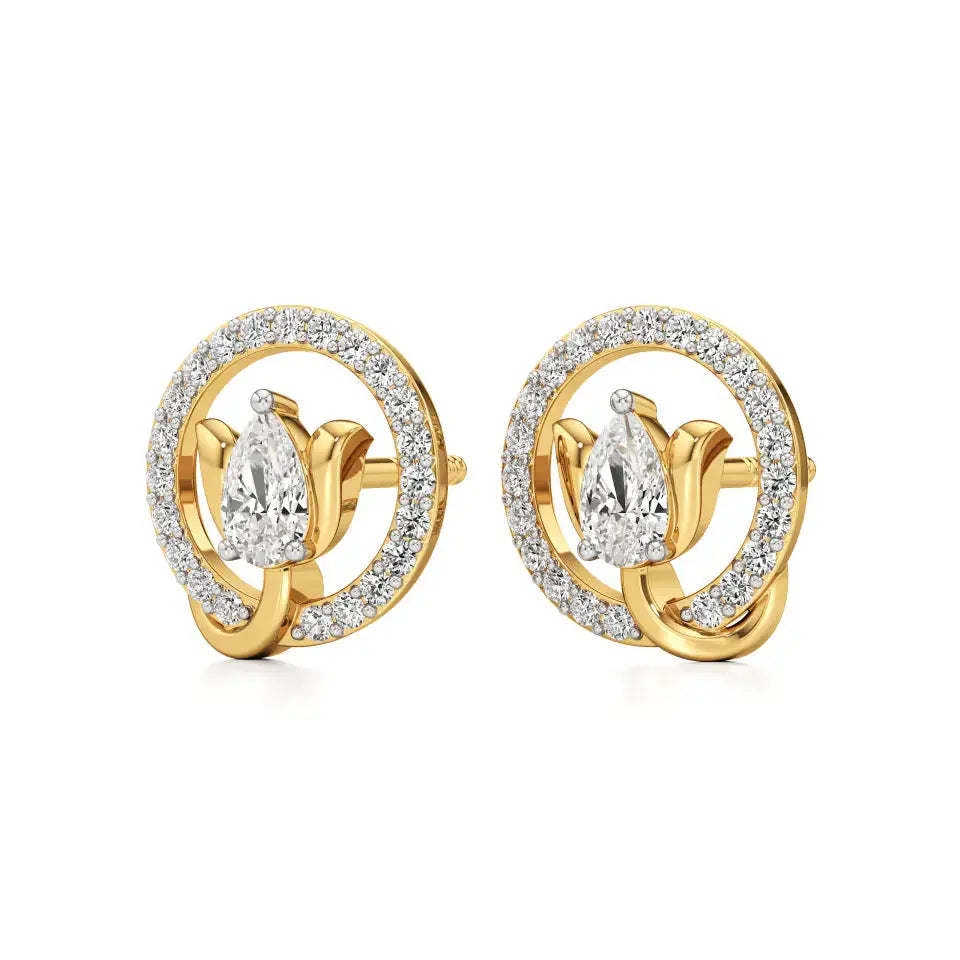Sol | Pear & Round Lab-Grown Diamond Studs - Nivara