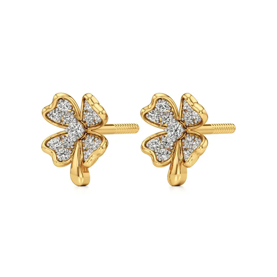 Flora | Round Lab-Grown Diamonds Studs - Nivara