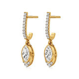 Amaya | Marquise & Round Lab-Grown Diamond Dangle Earrings