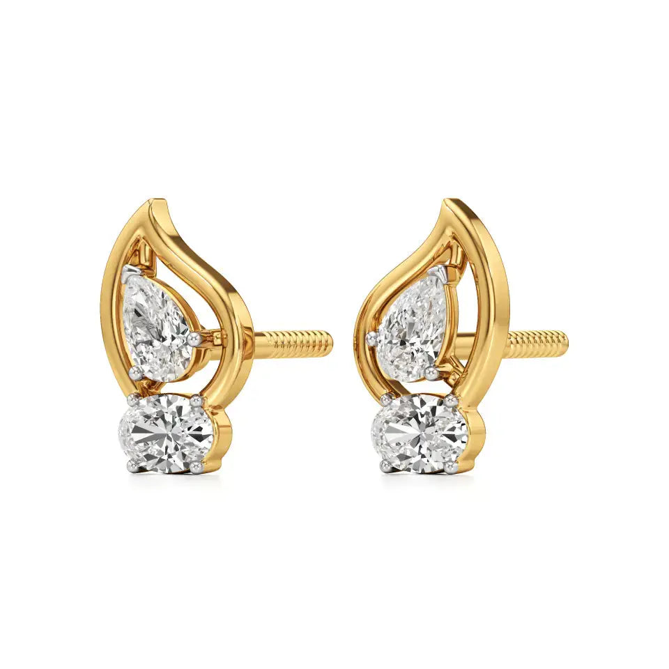 Mode | Pear & Oval Lab-Grown Studs - Nivara
