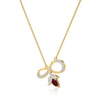 Foreva | Classic Ruby & Diamond Infinity Pendant - Nivara