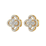 Flora | Round Lab-Grown Diamonds Quatrefoil Studs - Nivara
