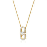 Sneh | Heart & Round Lab Grown Diamonds Pendant - Nivara