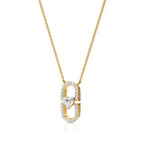 Sneh | Heart & Round Lab Grown Diamonds Pendant - Nivara