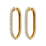Mode | Round Lab-Grown Diamond Sleek Hoop Earrings - Nivara