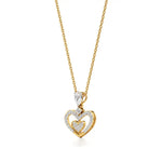 Sneh | Pear & Round Lab Grown Diamonds Heart Pendant - Nivara