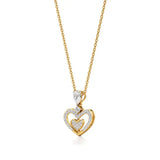 Sneh | Pear & Round Lab Grown Diamonds Heart Pendant - Nivara