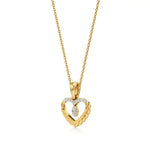 Sneh | Round Lab Grown Diamonds Heart Pendant - Nivara