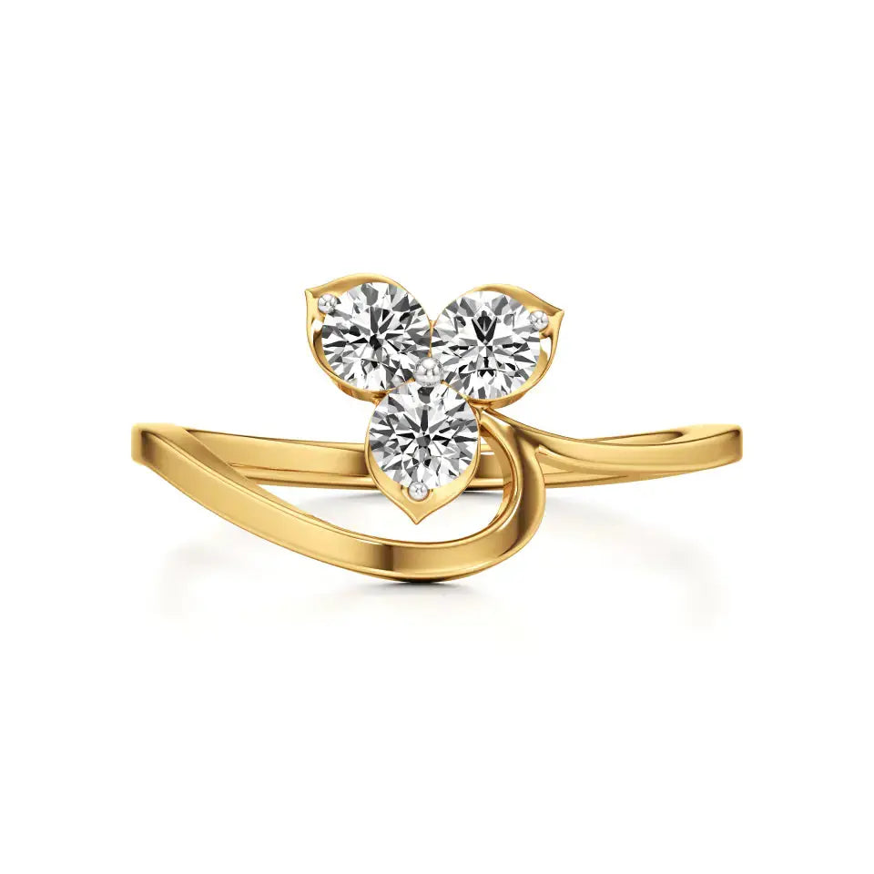 Flora | Lab-Grown Diamond Three-Stone Ring - Nivara