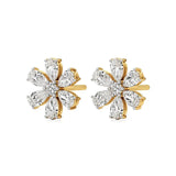 Flora | Pear & Round Lab-Grown Diamond Floral Studs - Nivara