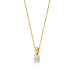 Thea | Oval-Cut Solitaire Lab Grown Diamond 4-Prong Setting Pendant - Nivara