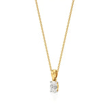 Thea | Oval-Cut Solitaire Lab Grown Diamond 4-Prong Setting Pendant - Nivara