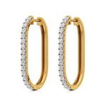 Mode | Round Lab-Grown Diamond Sleek Hoop Earrings - Nivara