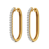 Mode | Round Lab-Grown Diamond Sleek Hoop Earrings - Nivara