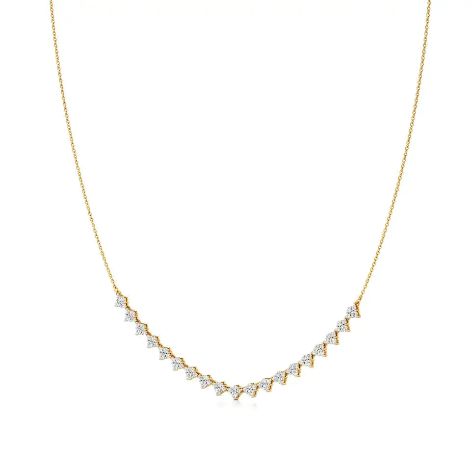 Noor | Classic Round Lab Grown Diamonds Necklace - Nivara