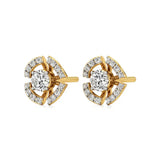 Nora | Round Lab-Grown Diamonds Halo Studs - Nivara