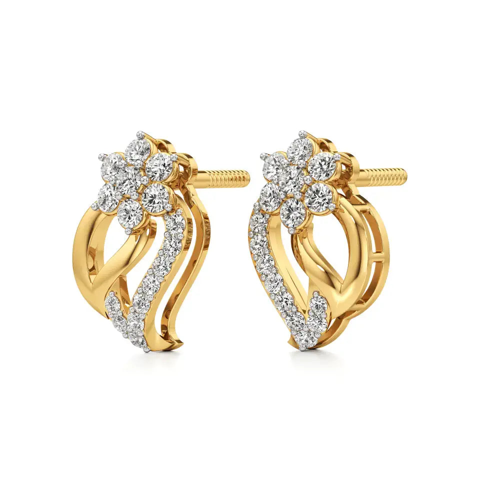 Flora | Round Lab-Grown Diamonds Studs - Nivara