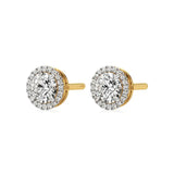 Sol | Round Solitaire with Halo Studs - Nivara