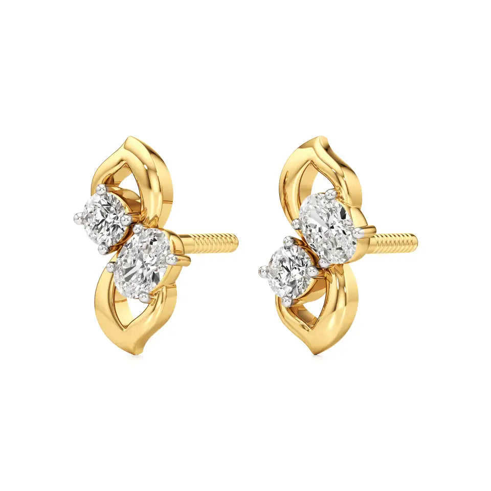 Mode | Round & Oval Lab-Grown Diamond Duo Studs - Nivara
