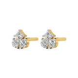 Mode | Round & Princess Trio Lab-Grown Diamonds Studs - Nivara